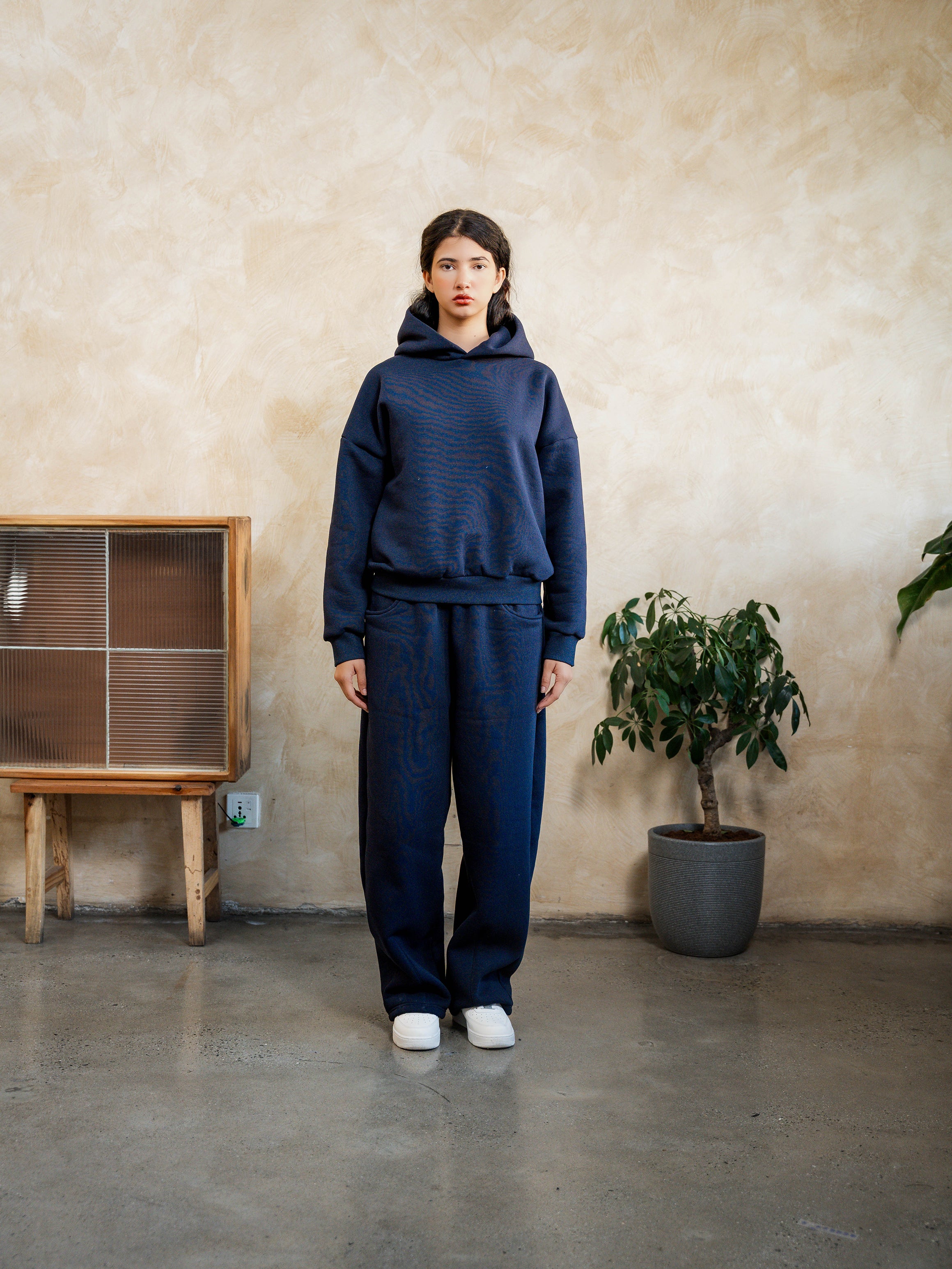 COZYLINE BLUE ESSENTIAL HOODIE