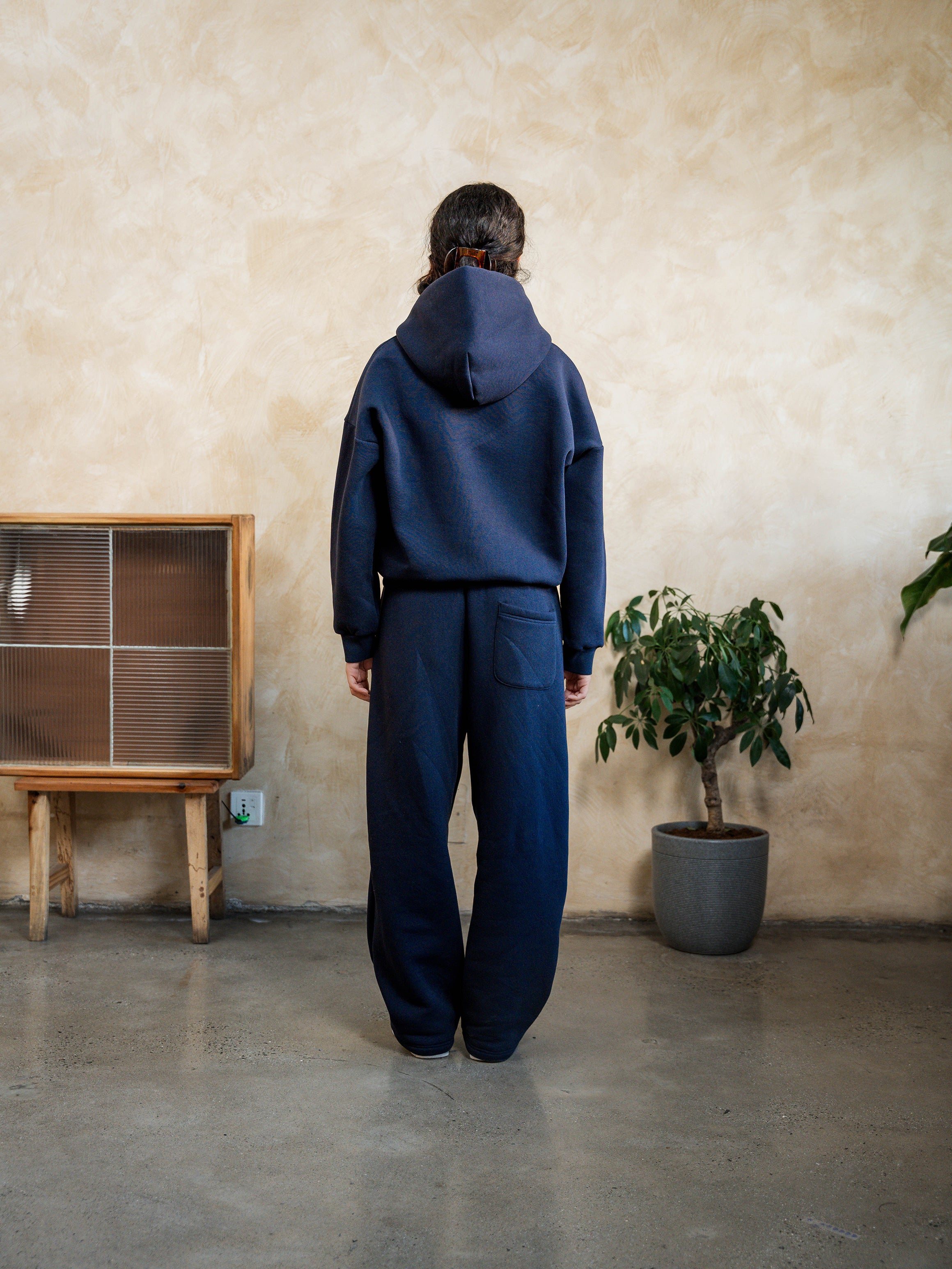 COZYLINE BLUE ESSENTIAL HOODIE