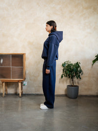 COZYLINE BLUE ESSENTIAL HOODIE