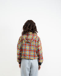 REVERSIBLE YELLOW PLAID HOODIE