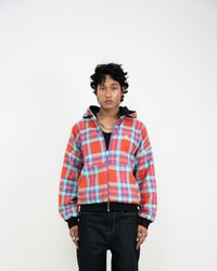 REVERSIBLE RED PLAID HOODIE