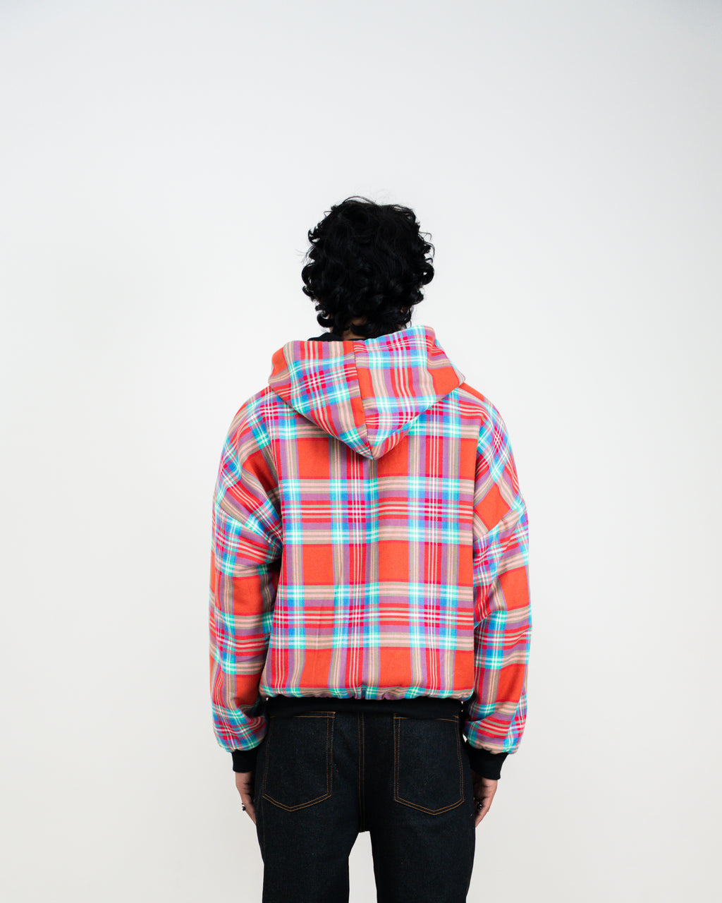 REVERSIBLE RED PLAID HOODIE