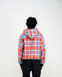 REVERSIBLE RED PLAID HOODIE