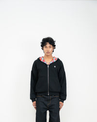 REVERSIBLE RED PLAID HOODIE