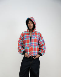 REVERSIBLE RED PLAID HOODIE