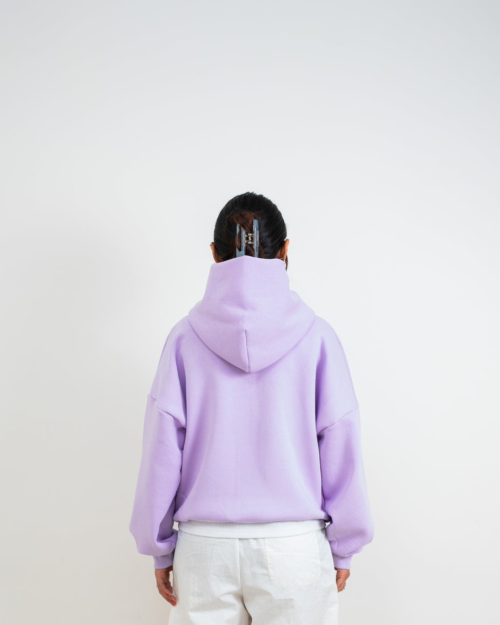 LILAC OVERSIZED ZIP HOODIE