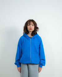 COBALT BLUE ZIP HOODIE