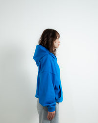 COBALT BLUE ZIP HOODIE