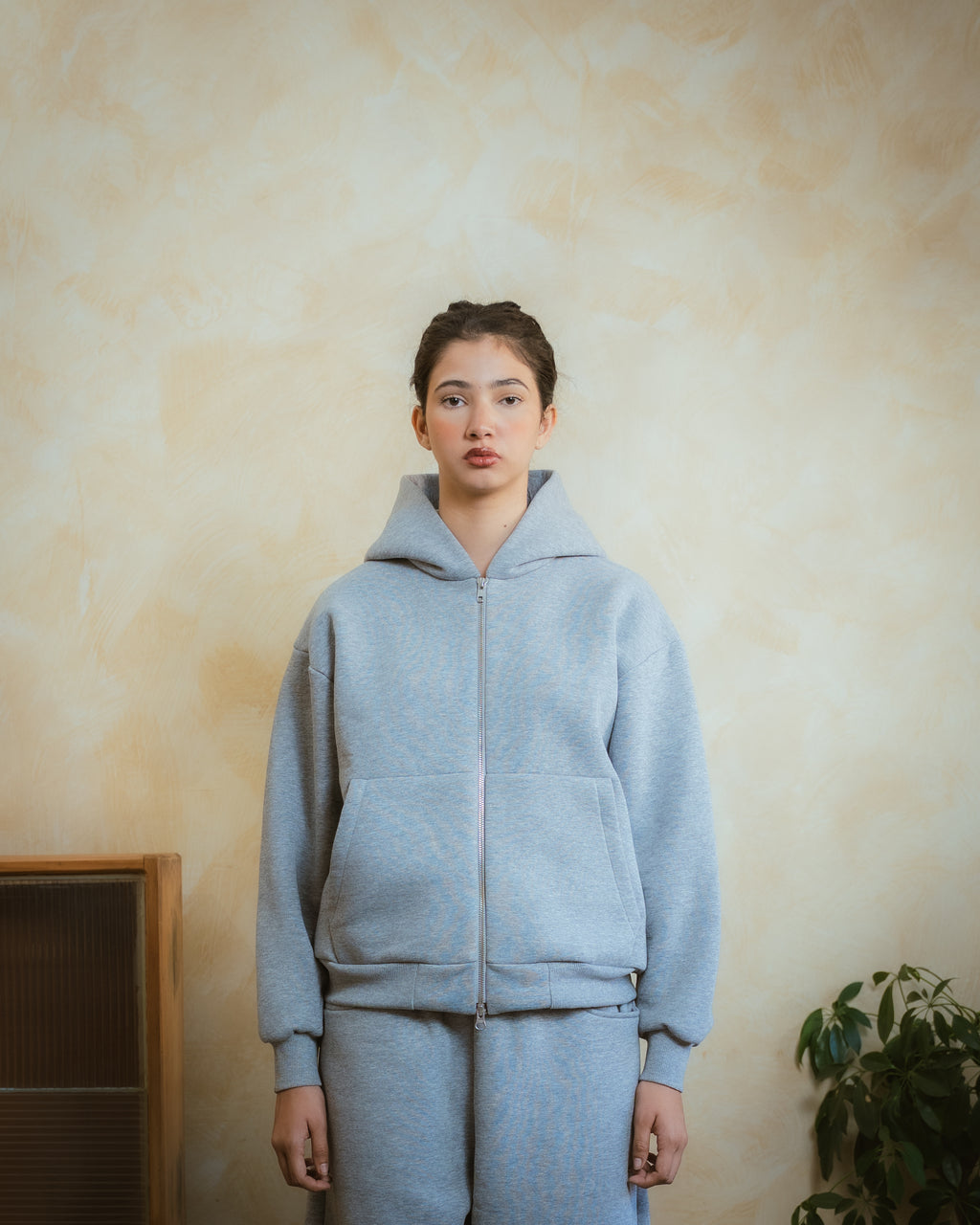 COZYLINE GREY ZIPUP JACKET