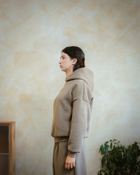 COZYLINE BEIGE ESSENTIAL HOODIE
