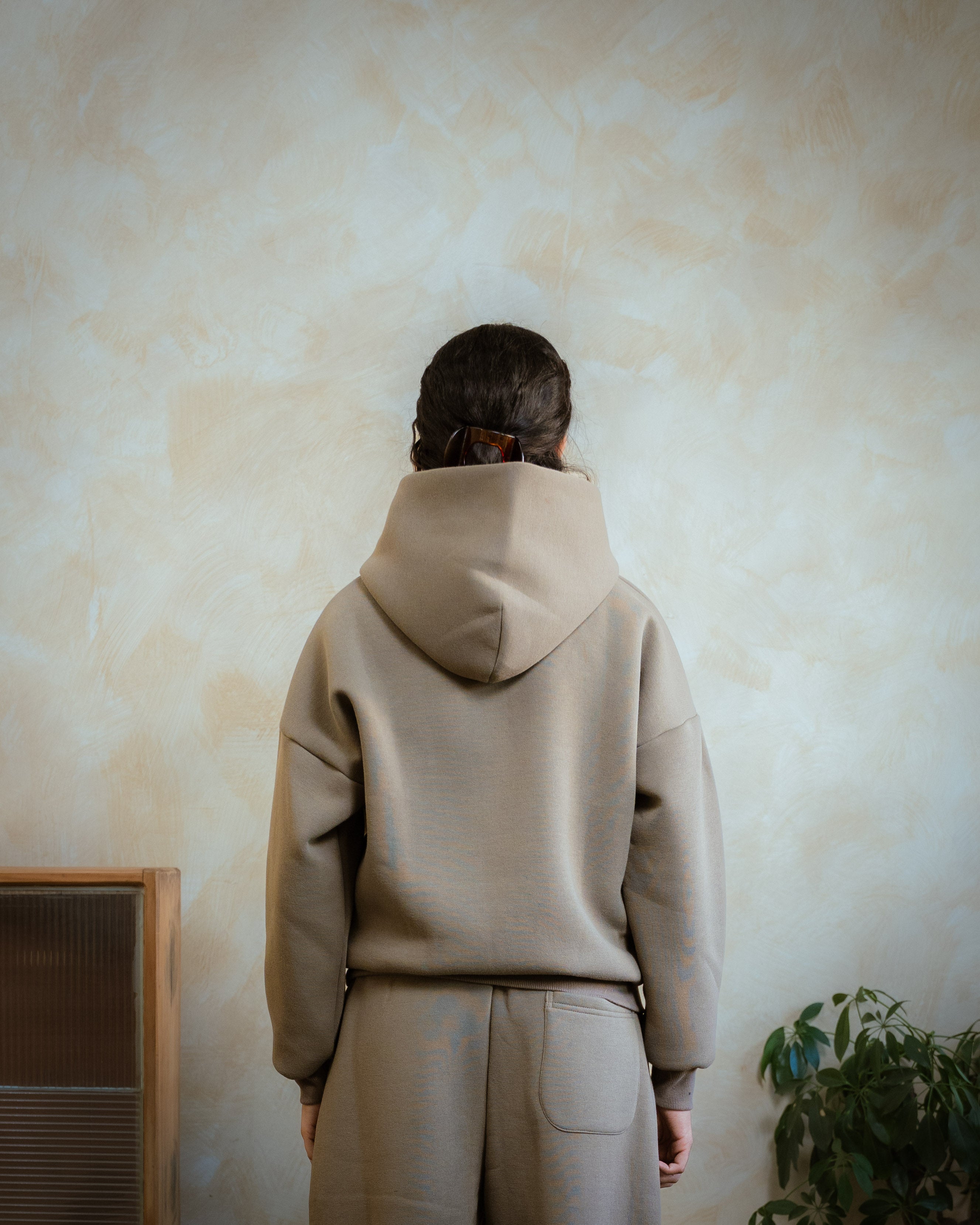 COZYLINE BEIGE ESSENTIAL HOODIE