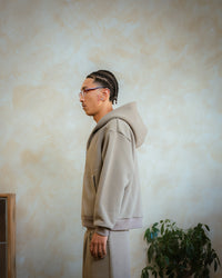 COZYLINE BEIGE ZIPUP JACKET