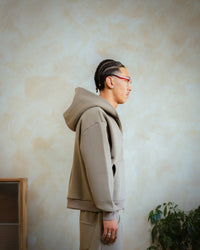 COZYLINE BEIGE ZIPUP JACKET