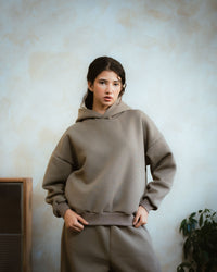 COZYLINE BEIGE ESSENTIAL HOODIE